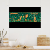 Bosdieren,Leeuw, W.Morris digitale uitwerking Poster (Keuken)