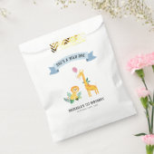 Bosdieren Lion Giraffe 1e verjaardag Bedankzakje (Gezegeld)