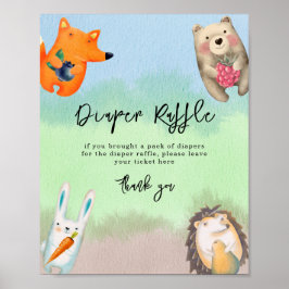 Bosdieren - Luier Raffle spel Poster