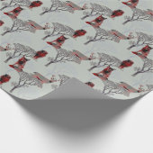 Bosdieren Lumberjack Buffalo Plaid Cadeaupapier (Hoek)