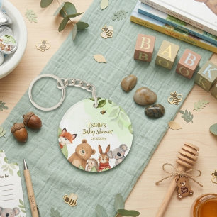 Bosdieren Malse Dieren Groene Plantjes Baby Shower Sleutelhanger