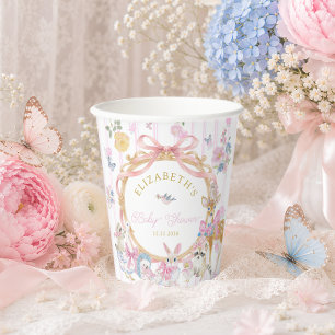 Bosdieren Meisje Baby Shower Fantasievol Thema Papieren Bekers