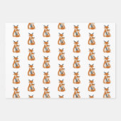 Bosdieren met hartpatroon inpakpapier vel (Voorkant)