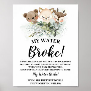 Bosdieren Mijn bord Baby shower Poster