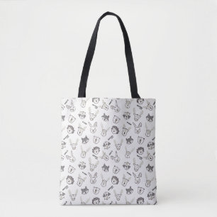 bosdieren minimalistisch neutraal cute kinderkamer tote bag