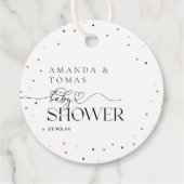 Bosdieren Modern Baby shower Bedankjes Labels (Achterkant)