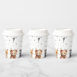 Bosdieren Modern Baby shower Papieren Bekers