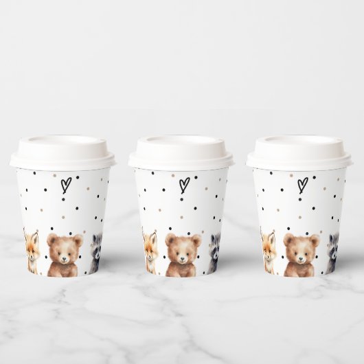 Bosdieren Modern Baby shower Papieren Bekers (Multi)