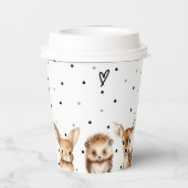Bosdieren Modern Baby shower Papieren Bekers (Achterkant)