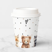 Bosdieren Modern Baby shower Papieren Bekers (Voorkant)