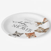 Bosdieren Modern Baby shower Papieren Bordje (Gekanteld)