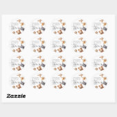 Bosdieren Modern Baby shower Ronde Sticker (Vel)