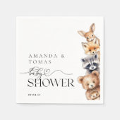 Bosdieren Modern Baby shower Servet (Voorkant)