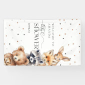 Bosdieren Modern Baby shower Spandoek (Horizontaal)