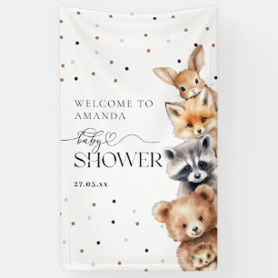 Bosdieren Modern Baby shower Spandoek
