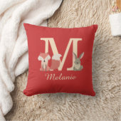 Bosdieren Monogram Eerste Letter Kussen (Deken)