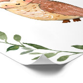 Bosdieren Muur Kunst voor de Kinderkamer met Uil e Poster (Hoek)