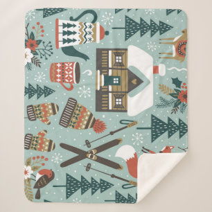 Bosdieren:  naadloos. sherpa deken