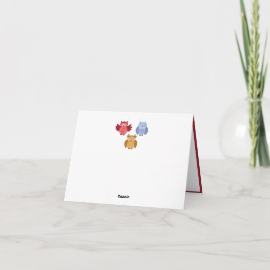 Bosdieren Naam Moderne Kinderen Bedankkaart (Achterkant)