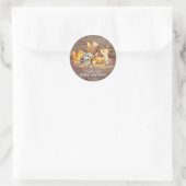 Bosdieren Neutraal Baby shower Favor Sticker (Tas)