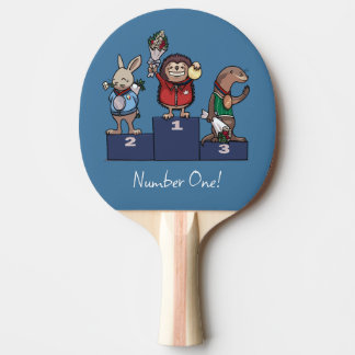 Bosdieren Nummer Eén! Ping Pong Podium Kunst Tafeltennisbatje