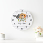 Bosdieren Nursery Decor Wall Clock Grote Klok (Huis)