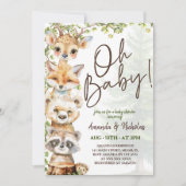 Bosdieren Oh Baby Shower Kaart (Voorkant)