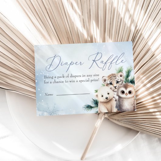 Bosdieren Oh Baby Winter Luier Raffle Informatiekaartje
