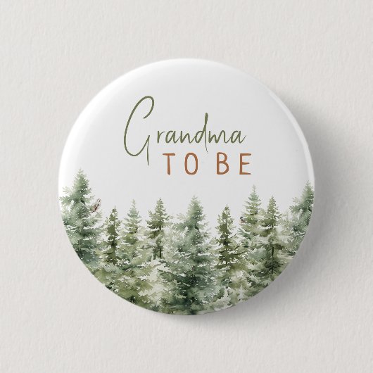 Bosdieren Oma To Be Ronde Button 5,7 Cm (Voorkant)