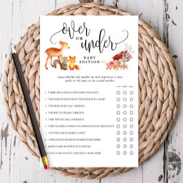 bosdieren onder de douche papier spel Kaart