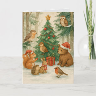 Bosdieren Op Maat Gemaakte Kerstkaart Kaart