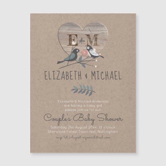 Bosdieren Paren BABY SHOWER (Voorkant)