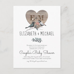 Bosdieren Paren BABY SHOWER Briefkaart