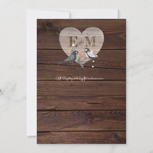 Bosdieren Paren BABY SHOWER Kaart (Achterkant)