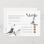 Bosdieren Paren BABY SHOWER Uitnodiging Briefkaart (Voorkant / Achterkant)