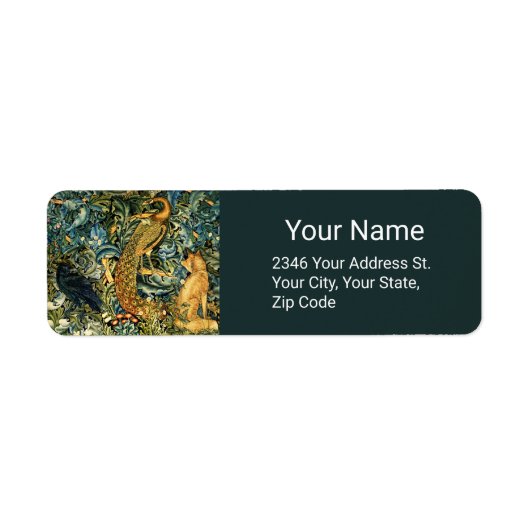 BOSDIEREN, PAUW EN VOS GROENE BLOEM ETIKET (Voorkant)