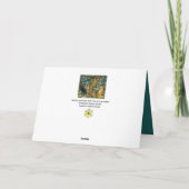 BOSDIEREN, PAUW EN VOS GROENE BLOEM FEESTDAGEN KAART (Achterkant)