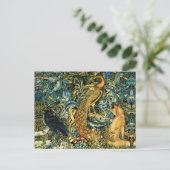 BOSDIEREN, PAUW EN VOS GROENE BLOEM FEESTDAGENKAART (Staand voorkant)