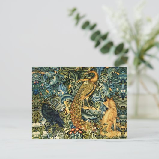 BOSDIEREN, PAUW EN VOS GROENE BLOEM FEESTDAGENKAART (Staand voorkant)