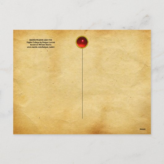 BOSDIEREN, PAUW EN VOS GROENE BLOEM FEESTDAGENKAART (Achterkant)