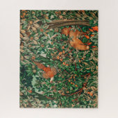 BOSDIEREN Pheasant Red Fox, groene Florenz Legpuzzel (Verticaal)
