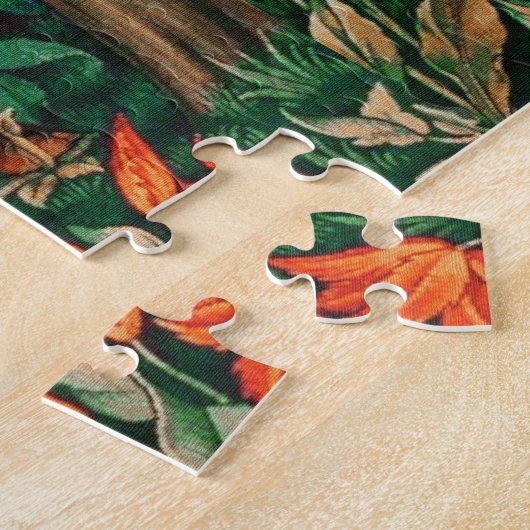 BOSDIEREN Pheasant Red Fox, groene Florenz Legpuzzel (Zijkant)