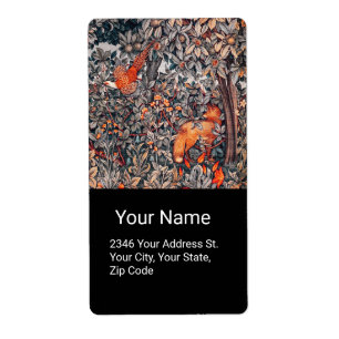 BOSDIEREN Pheasant, rode vos, grijze Floral Black Etiket