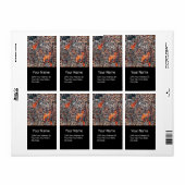 BOSDIEREN Pheasant, rode vos, grijze Floral Black Etiket (Full Sheet)