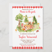 Bosdieren Picknick Baby Shower Kaart (Voorkant)