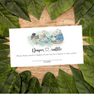 Bosdieren picknick - luierloterij informatiekaartje