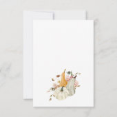 Bosdieren Pompoen Herfst Bloemen Baby shower Bedankkaart (Achterkant)