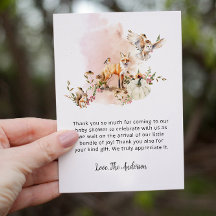 Bosdieren Pompoen Herfst Bloemen Baby shower