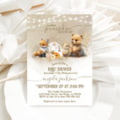 Bosdieren Pompoen Herfst Bloemen Baby shower Kaart