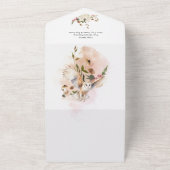 Bosdieren Pompoen Herfst Bloemige Baby Shower All In One Uitnodiging (Buitenkant)